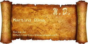 Martini Dina névjegykártya